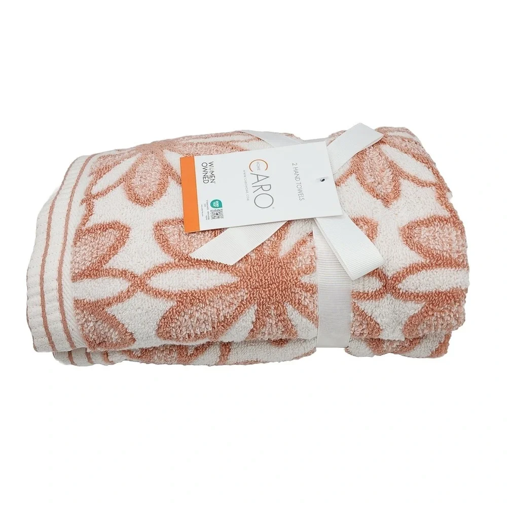 Caro Home 6pc Floral Rose Daisydays Soft Cotton Towel Set 2 Bath 2 Hand 2 Tip‎